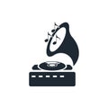 gramophone icon music sign