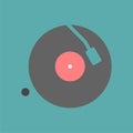Gramophone icon, Vinyl player icon Royalty Free Stock Photo