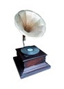 Gramophone isolated with white background. Royalty Free Stock Photo