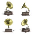 Gramophone playing disc icons