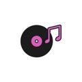 gramophone record colored icon. Element of birthday party icon for mobile concept and web apps. Colored gramophone record icon can Royalty Free Stock Photo