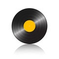 Gramophone record yellow Royalty Free Stock Photo