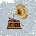 Gramophone_retro_style Royalty Free Stock Photo