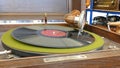 Gramophone. Retro vinyl player.