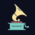 Gramophone RGB color icon for dark theme