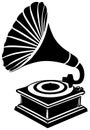 Gramophone Silhouette Illustration Royalty Free Stock Photo