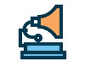 Gramophone vector icon sign symbol