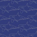 Grampus seamless pattern