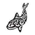 Grampus tattoo in Maori style. Vector illustration EPS10 Royalty Free Stock Photo