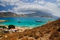 Gramvousa island with picturesque view of Balos lagoon, Crete, Greece Royalty Free Stock Photo