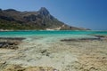 Gramvousa Peninsula at Balos Beach in Crete Royalty Free Stock Photo