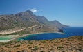 Gramvousa Peninsula and Balos Lagoon seen from Tigani Viewpoint in Crete Royalty Free Stock Photo