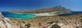 Gramvousa Peninsula and Balos Lagoon seen from Tigani Viewpoint in Crete Royalty Free Stock Photo