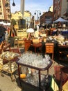 Gran Balon Market in Turin city, Piedmont region, Italy. Art and history