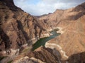 Gran Canaria, Barranco de Aldea, dam Presa de Parrarillo Royalty Free Stock Photo