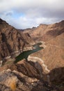 Gran Canaria, Barranco de Aldea, dam Presa de Parrarillo Royalty Free Stock Photo