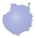 Gran Canaria dotted map. Royalty Free Stock Photo