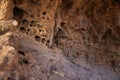 Gran Canaria, internal surface of a stone arch Vantana del Bentayga