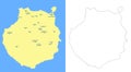 Gran Canaria island map - cdr format