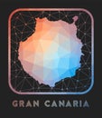Gran Canaria map design. Royalty Free Stock Photo