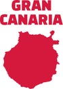 Gran Canaria map with name