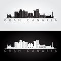 Gran Canaria skyline and landmarks silhouette