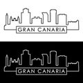 Gran Canaria skyline. Linear style.