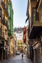 Gran Canaria, Spain - Feb 22, 2023: Calle Triana street in the capital city Las Palmas of Gran Canaria. Spain