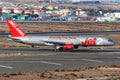 Jet2 Boeing 757-200 airplane Gran Canaria airport Royalty Free Stock Photo