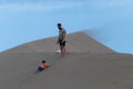 Father and son on Maspalomas Dunes
