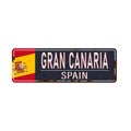 Gran Canaria Spain road sign vector illustration