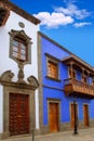 Gran Canaria Teror colorful facades Royalty Free Stock Photo