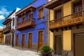 Gran Canaria Teror colorful facades Royalty Free Stock Photo