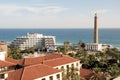 Gran Canaria, Tourist resort Maspalomas aerial view with lighthouse, see Royalty Free Stock Photo