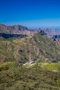 Gran Canaria, view from Cruz de Tejeda towards Roque Bentayga