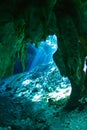 Gran cenote entrance Royalty Free Stock Photo