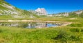 Gran Sasso mountain summit at Campo Imperatore plateau, Abruzzo, Italy Royalty Free Stock Photo