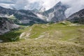 Mountain trail road in Abruzzo, Gran Sasso National park