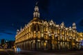 THEATRE. Gran Teatro de La Habana Alicia Alonso by night Royalty Free Stock Photo