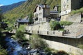 The Gran Valira river in Encamp Andorra in autumn October.