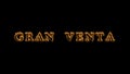 Gran venta fire text effect black background Royalty Free Stock Photo