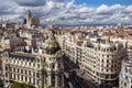 Gran Via Metropolis Madrid Spain Royalty Free Stock Photo