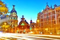 Gran Via street in Madrid, Spain