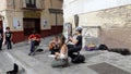 Granada -albayzin- group of street musicians Royalty Free Stock Photo