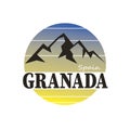 Granada Andalucia Espa a Europa Stamp Logo Icon Symbol Design.