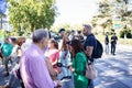 Granada, Andalusia, Spain. October 5, 2023. Media and TV interviewing the attendees of the European Summit in Granada.