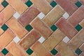 Granada, Andalusia / Spain - September 13, 2019: Alhambra. Gardens of Generalife. Mosaic floor of colored ceramic tiles