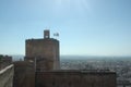 Granada / Spain - August 4, 2017, view of Al Qasba fortress and tower at Al Hambra Palace complex.