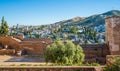 The picturesque Albaicin district in Granada as seen from the Alhambra Palace. Andalusia, Spain. Royalty Free Stock Photo