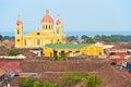 Granada cathedral and lake Nicaragua, Nicaragua.